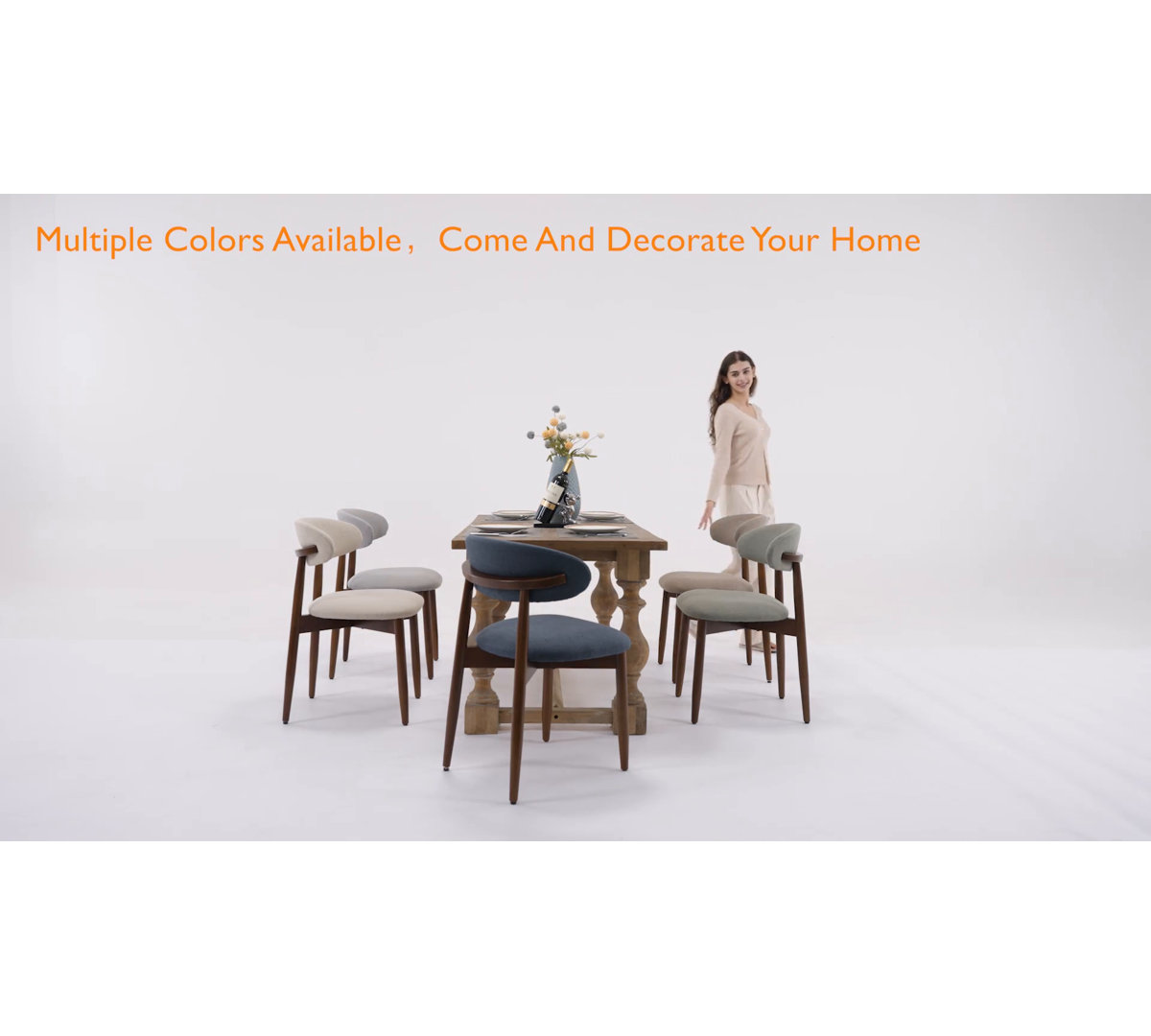 Vannie Upholstered Solid Wood Dining Chair Side Chair (Set of 2)